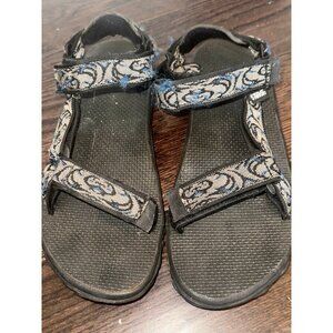 Teva Mens Black Blue Pattern Sandals Sport